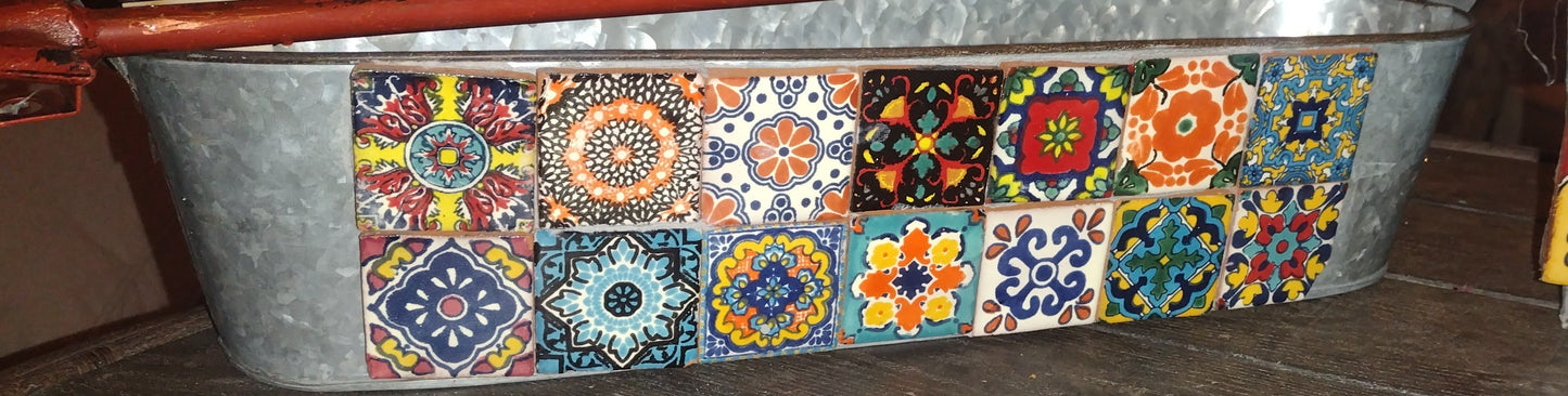 Talavera planters fits black track flower pots